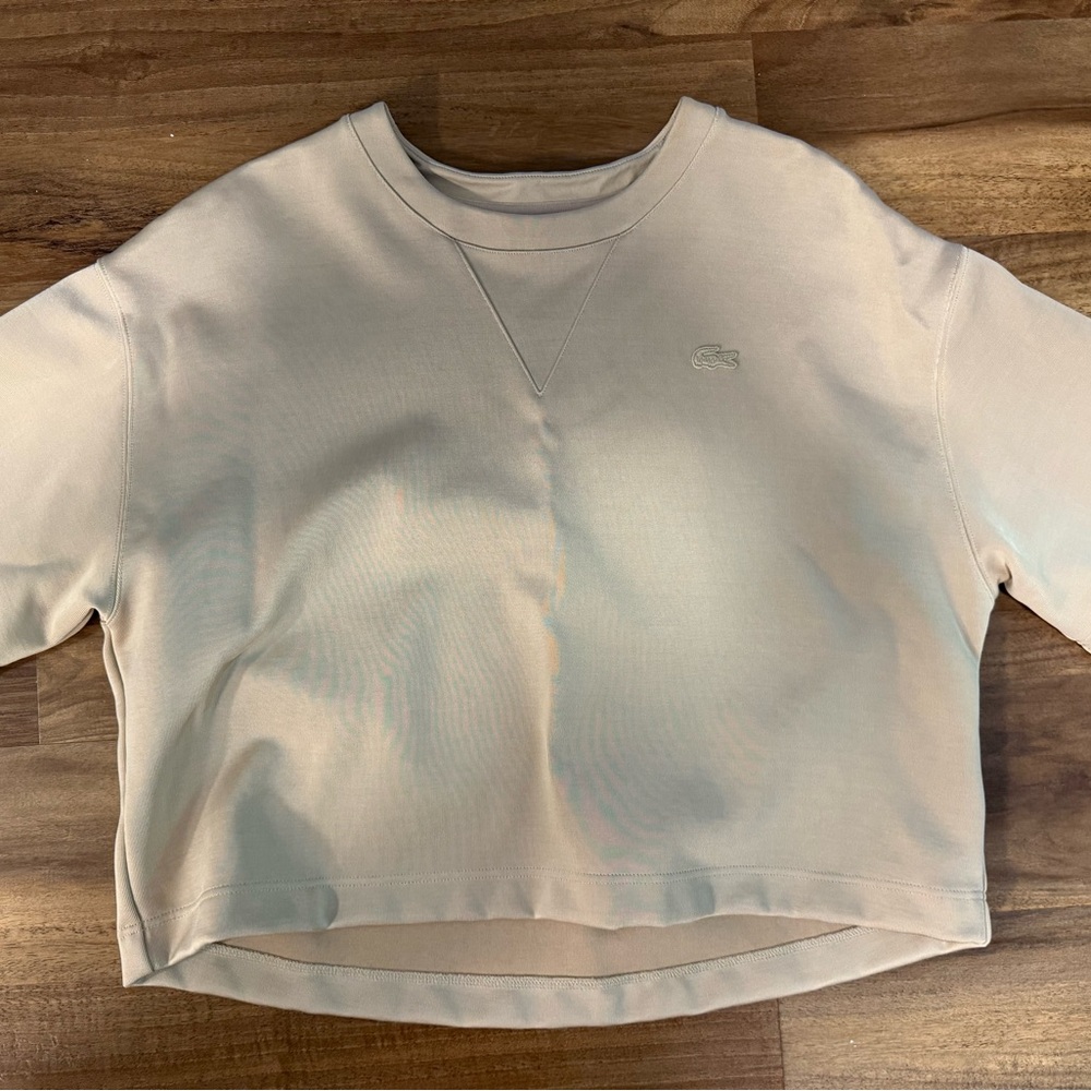 Lacoste Beige Cropped Top